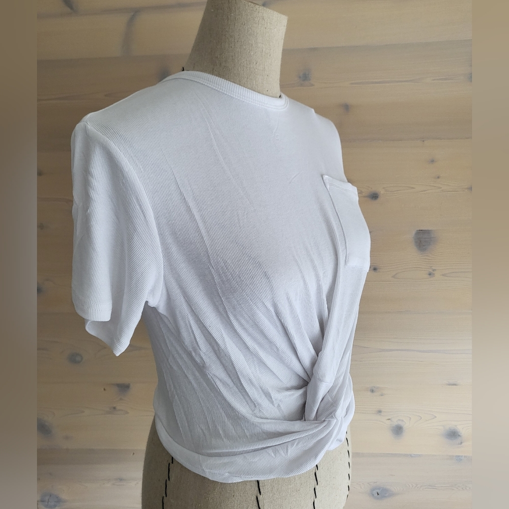 NWT Olivaceous Cropped Rayon Wrap Tee T Shirts Bulk Set of 3 sizes S M L - Picture 7 of 14